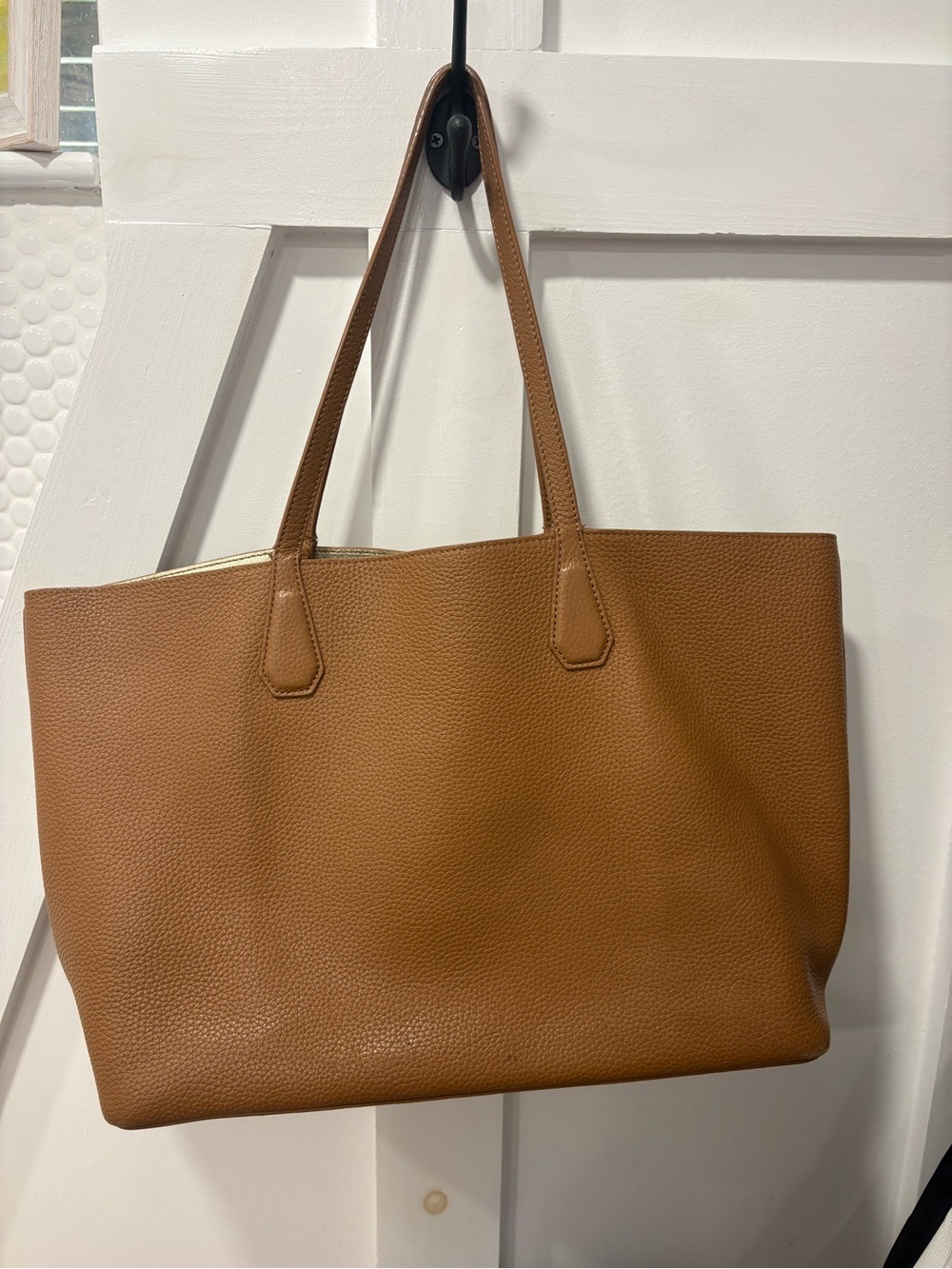 Tory Burch Pebbled Leather Tote in Cognac - Picture 6 of 6